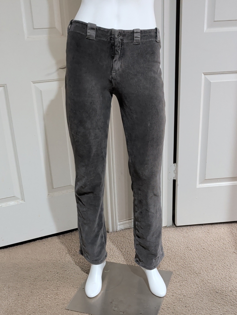 Transit Par Such Straight Corduroy Jeans In Charcoal Gray Women's Small (4-6) US
